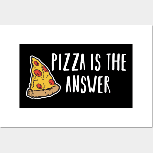 I Wish You Were Pizza is the Answer Lover Funny Slice Gift Posters and Art